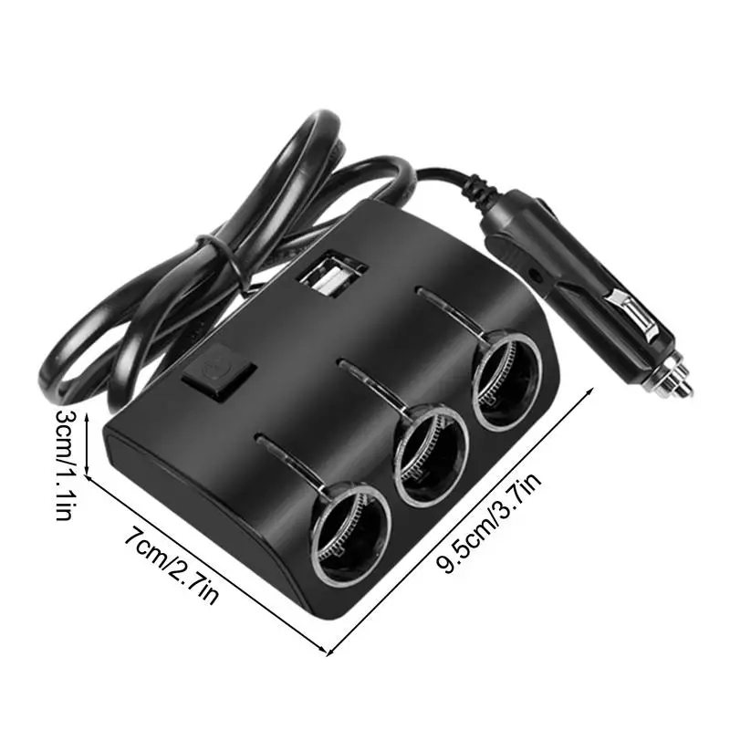 12V/24V Outlet Splitter 3-Socket Car Cigarettes Lighter Splitter Car Power Splitter 120W Power Adapter Car Electrical Appliances images - 6