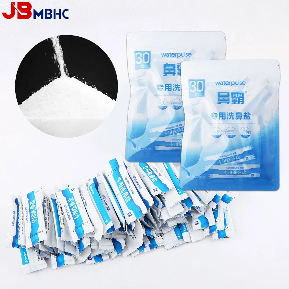 60PCS 2.7g 4.5g Nose Cleaner Salt Nasal Rinse Salt Allergies Relief Washing Rinse Nasal Wash Packs Irrigator Accessories nasal irrigator set