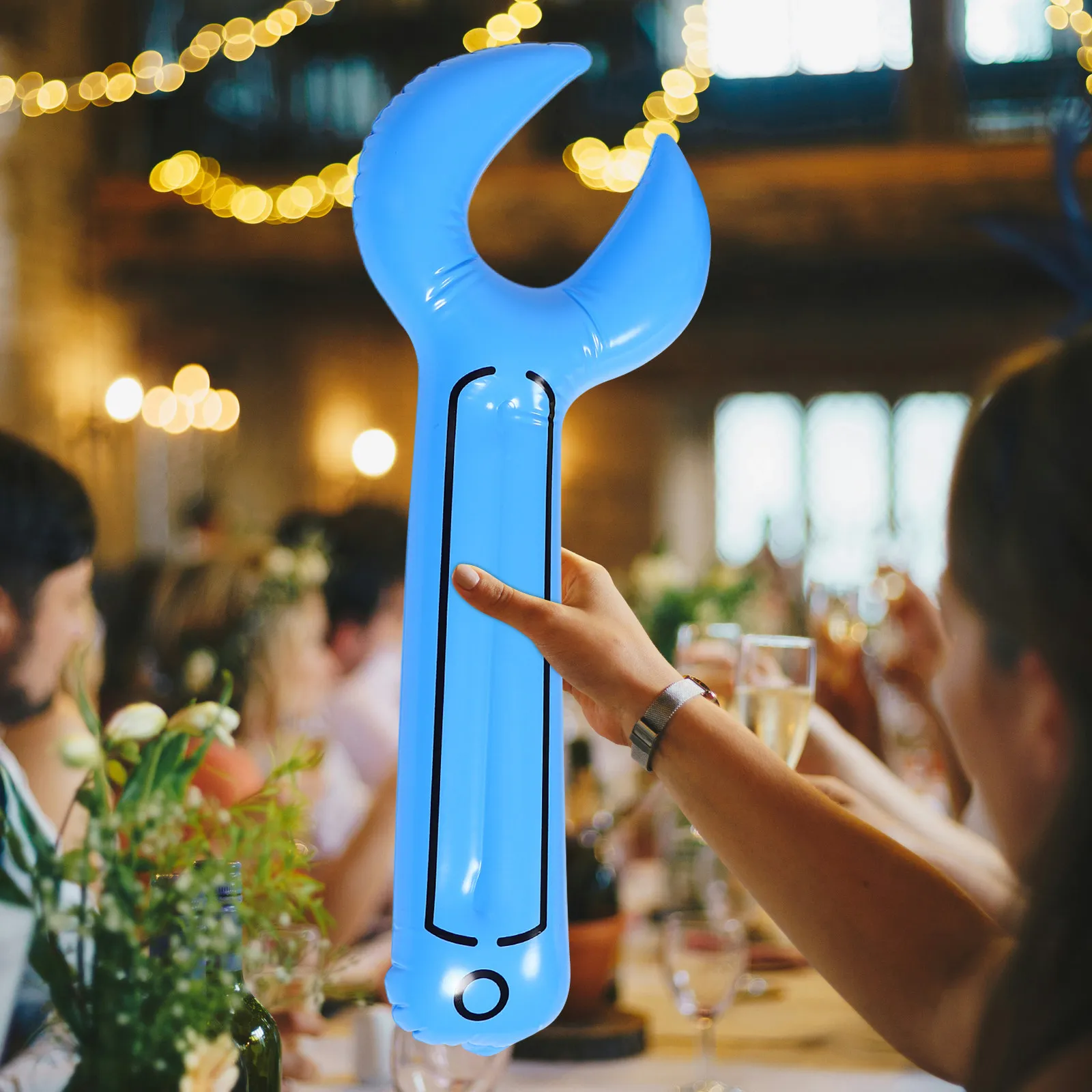 어린이를 위한 1세트 풍선형 도구 세트 생일 파티 건설 테마 장식 인터랙티브 경..