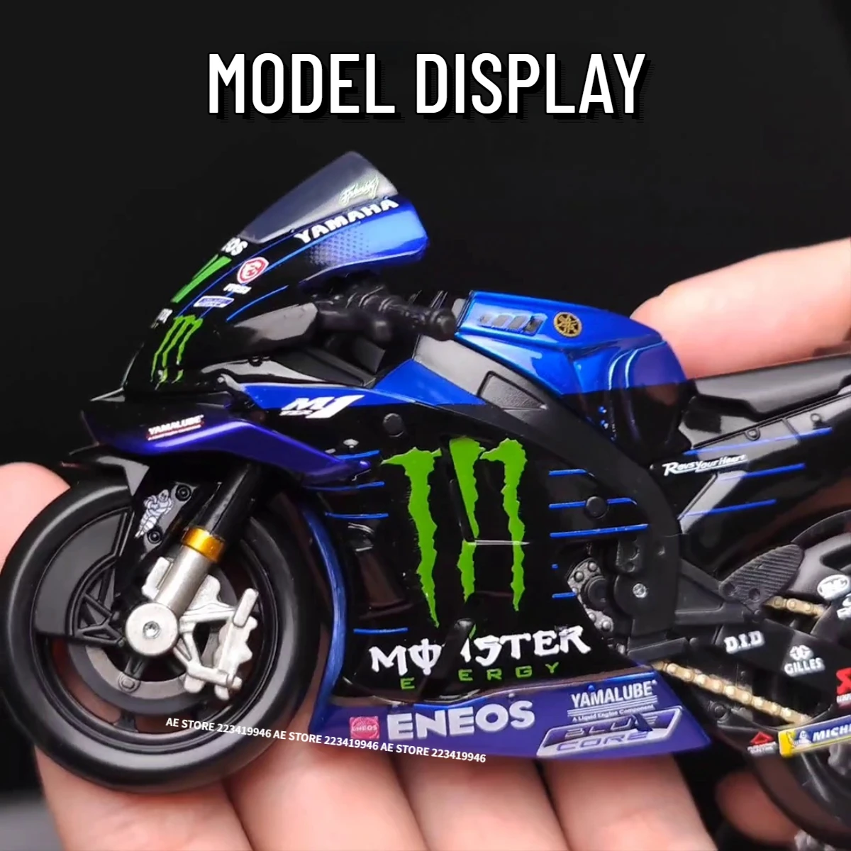 Mais Yamaha Factory Racing Team Motocicleta Modelo, Morrer Moto GP Corrida,  Fundição Liga, Coleção Presente Brinquedo, 1:18, Novo, 2022, #21, #20