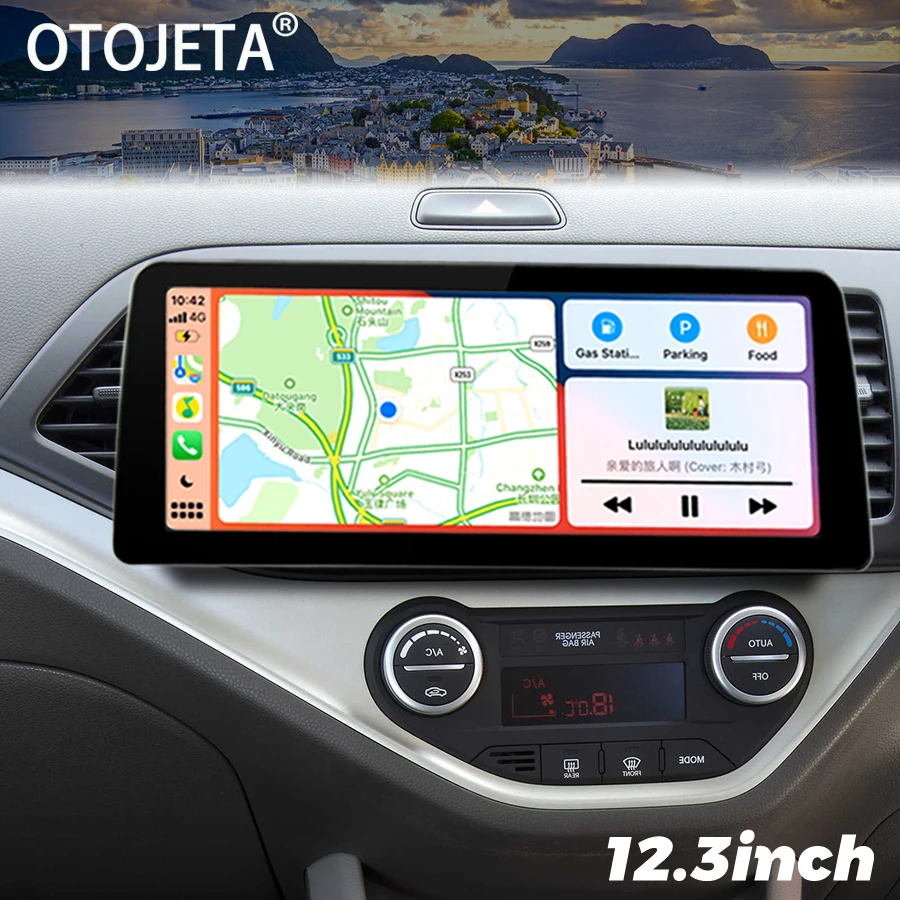 

12.3'' Wide Screen Android 13 Car Video Player 2Din Radio Stereo For KIA Picanto 2014 Morning Multimedia Carplay Head Unit 128GB