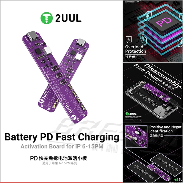 بوردة شحن بطاريات 2UUL BT01 (شحن سريع PD) – تدعم أيفون 6 حتى 15 Pro Max 1