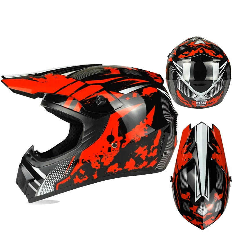 Motocross helmet lit helmet for motorcycle biker helmet Moto cross helmet  Capacete de moto casco moto scooter off-road helmet DO