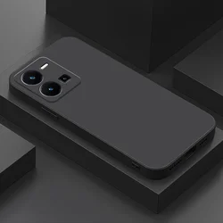 Sleek Silicone TPU Camera Protection Case - All - Inclusive Cover for VIVo V25 (Black)