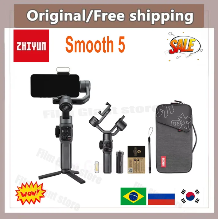 Zhiyun Official Smooth 5 Gimbal Phone Handheld Stabilizer 3axis