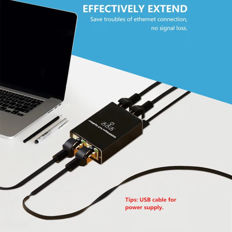 Gigabit Ethernet RJ45 Adapter & Splitter - High-Speed Network Extender