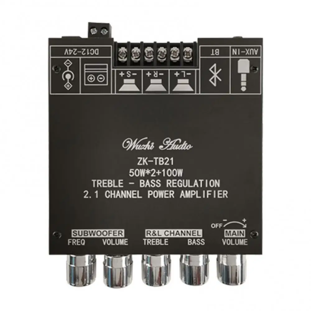사운드 파워 앰프 보드 2.1 채널 미니 무선 오디오 디지털 앰프 모듈, 50W x 2 + 100W 서브우퍼 TPA3116D2