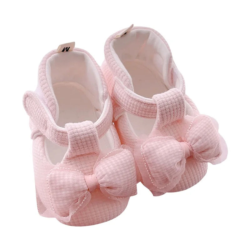 Sweet Baby Girl Spring Princess Shoes Delicate Bow Detail Non-Slip Soft Sole Adorable Fall Look
