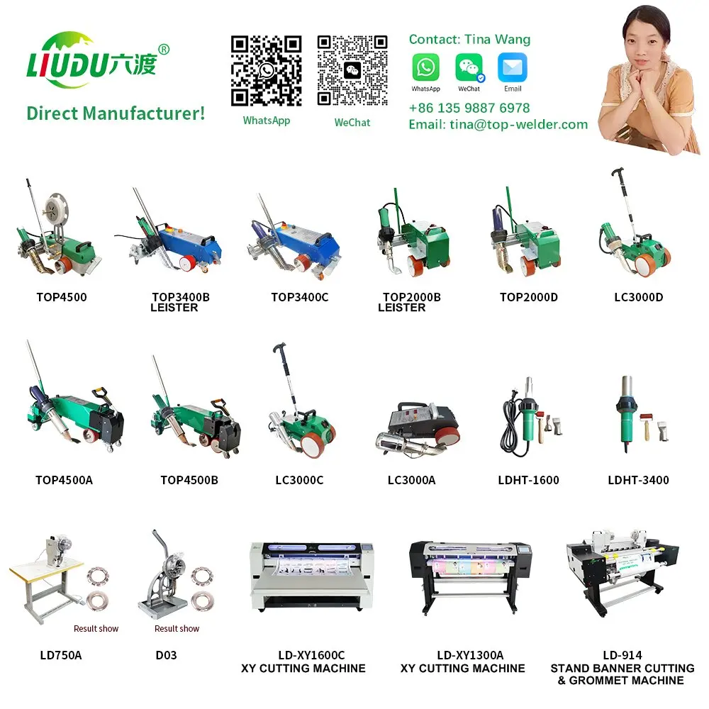 Wholesale Price Tina LIUDU TOP3400C Automatic Tarpaulin Tent Awning Shade Sealing Welding Machine 6