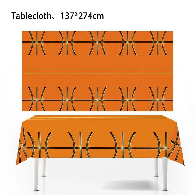 Basketball Tablecloths Basketball Party Decorations Rectangular Plastic Table Cover Boys Basketball Theme Birthday Party Supplie 4