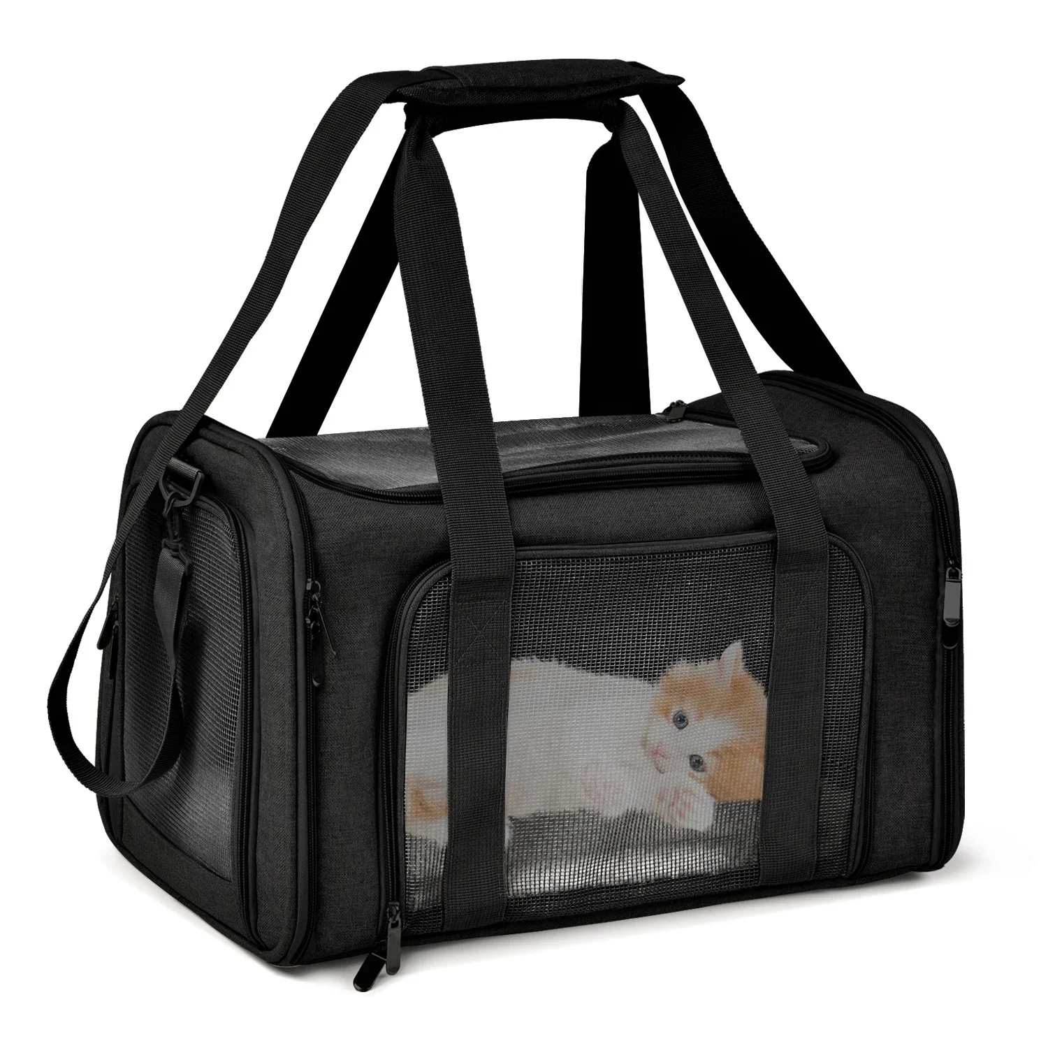 Collapsible Pet Carrier for Small Dogs & Cats – Travel Bag for Pets up to 15 lbs 2
