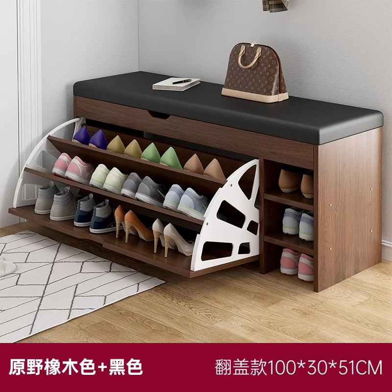 Description Picture 5 of itemPU Leather Ottoman Bench Shoe Storage Cabinet Modern Shoe Rack With Seats Changing Stool Bench For Entryway(Need to Mounting)