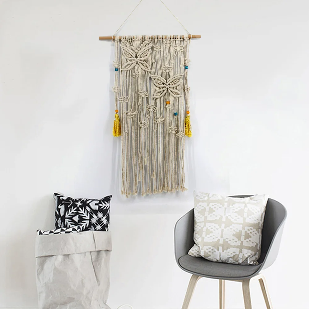 

New Bohemian Tapestry Fashion Simple Ins Home Decoration Pendant Bedside Wall Decoration Tapestry Wall Hanging macrame hanging