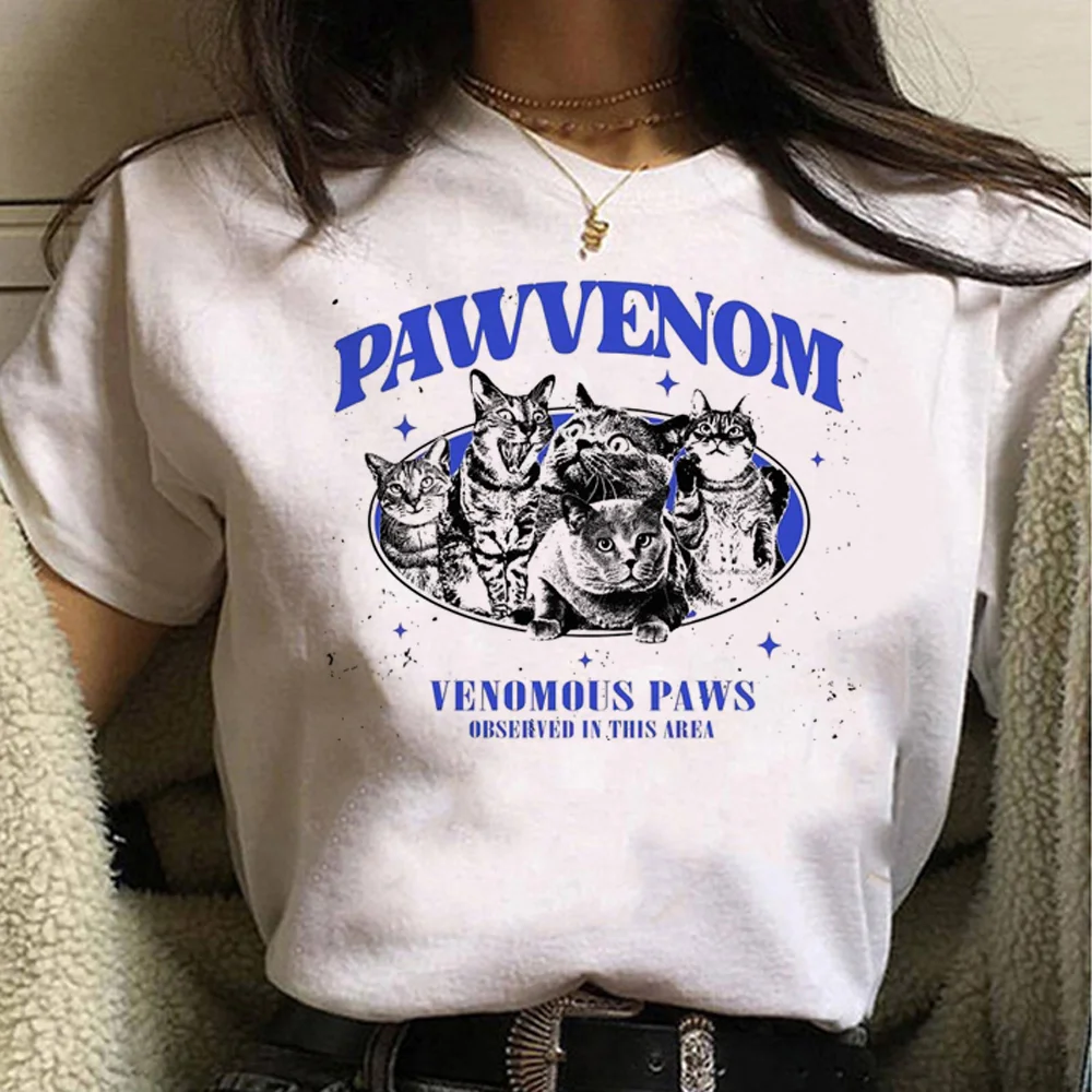 

Y2k Футболка с принтом кошки, женская футболка с графическим рисунком, японская одежда в стиле 1920-х комиксов для девочек