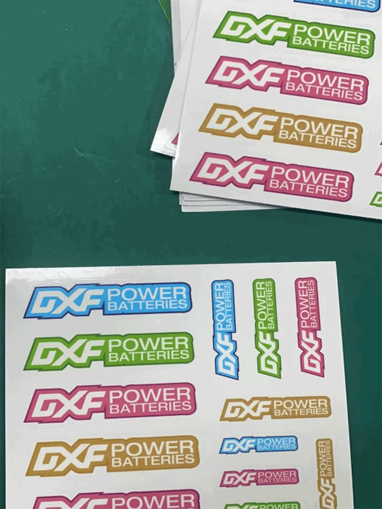 1-5PCS DXF POWER BATTERIES Stickers for RC Car Evader BX Buggy Truggy Offroad Boat Truck UAV RACING Helicopter Airplane Arrama