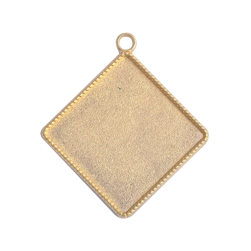 

New Fashion 10pcs 20mm Inner Size Bronze Silver Gold Plated Square Cabochon Base Setting Pendant,Fit 20mm Square Glass Cabochons