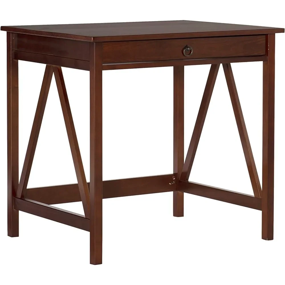 

Настольные компьютерные компьютеры домашний декор Titian, античный табак, 31,5 дюйма Ш X 24,02 дюйма Д X 30 дюймов, настольные компьютеры для чтения, игровые приставки