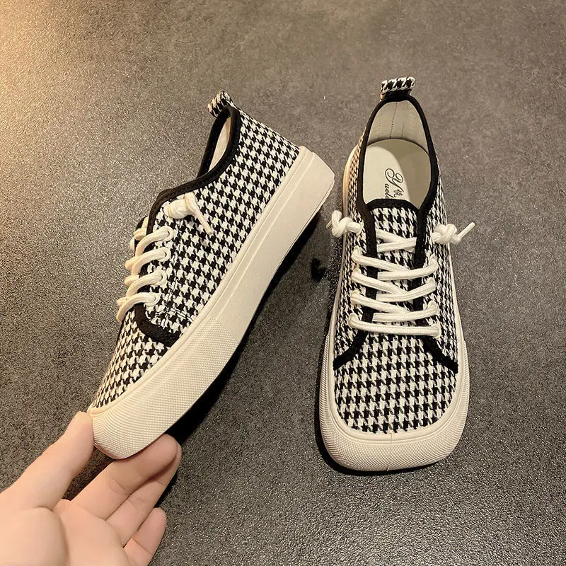 Summer Canvas Shoes Women Trainers Women Square Toe Sneaker Lady Spring Autumn Female Footwear Breathable Sneakers Platform Shoe