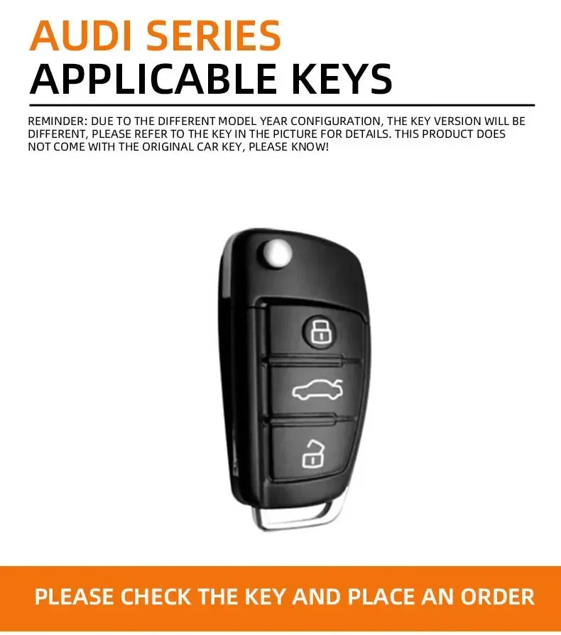 Zinc Alloy Leather Car Key Case Cover with Custom Logo and Keychain Bag