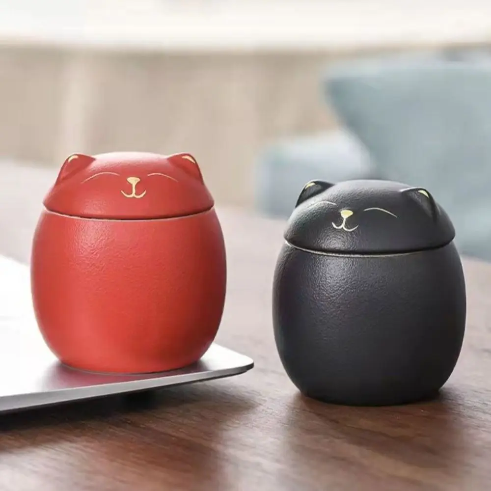 Ceramic Funeral Urn for Pets 200ml Dog/Cat Shape Dog Cat Cremation Urns with Lid Memorials Keepsake Memory Box Dog Supplies