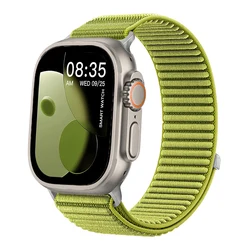 Premium Nylon Loop Strap for Apple Watch - Comfortable and Durable Watchband (Green)