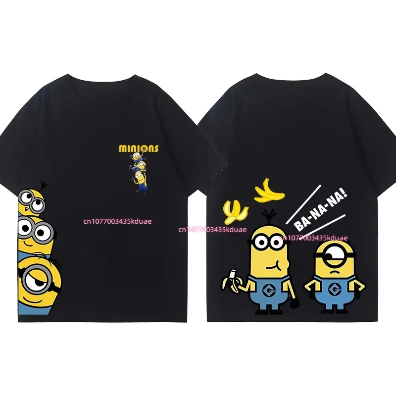 Valentine's Day Cartoon Minions Cotton T-shirt Kids Summer Funny Tees Shirt Boys Girls Cute Short Sleeve Tops Women Men Clothing 4