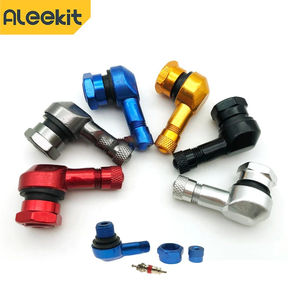 AleekitTubelessValveStemsMotorcycleRim90DegreeAngleAluminum