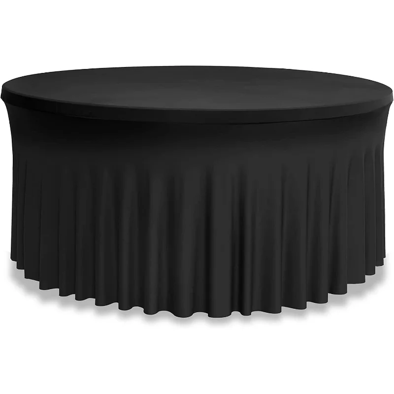 White Table Skirt Elastic Table Cloth Tablecloth Wedding Party Tableware Cover for Birthday Party Home Decor