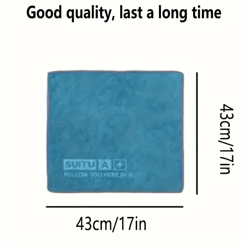 Large Absorbent Coral Velvet Car Wash Towel - Double-Sided Quick-Drying & Perfect for Waxing 6