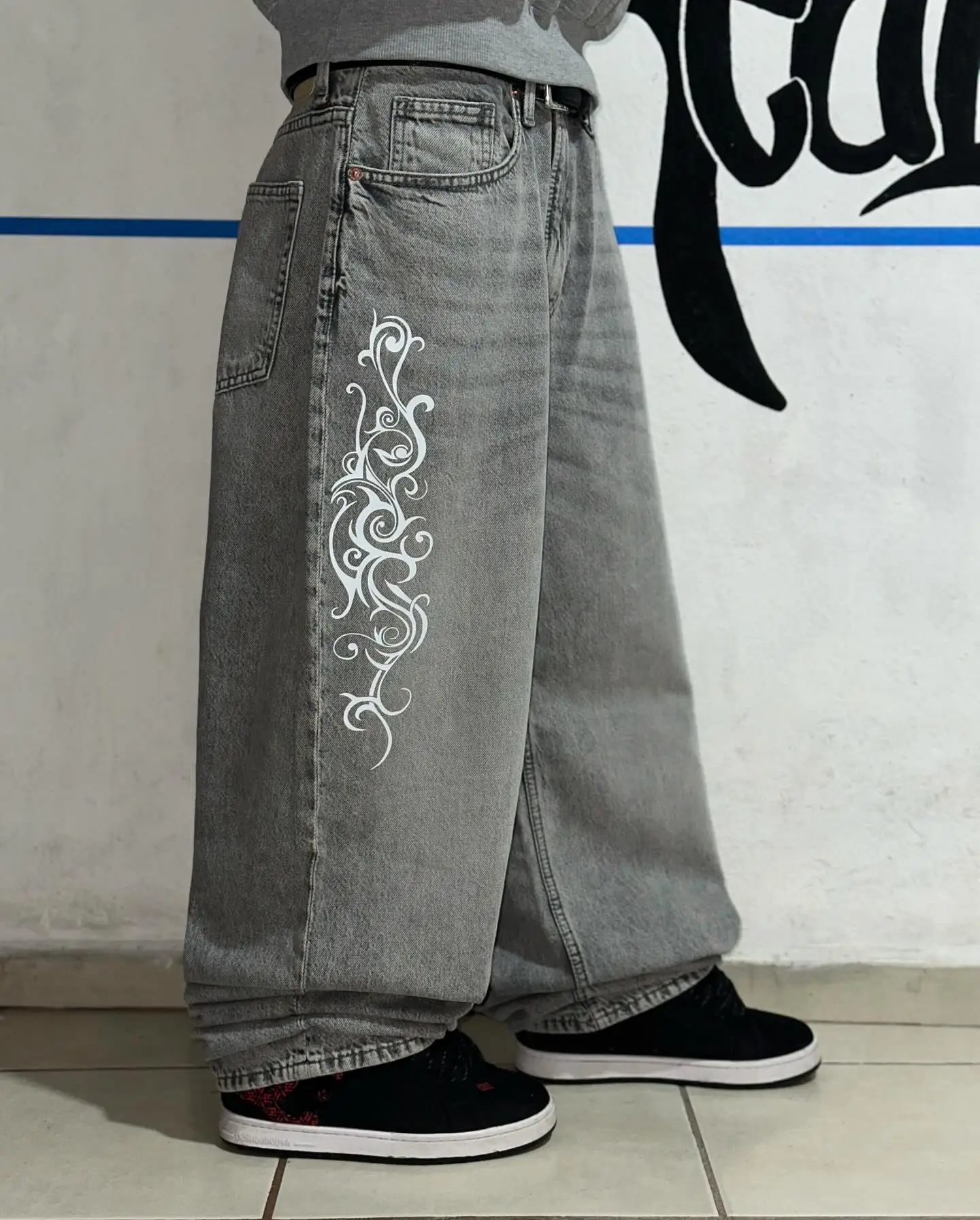 Y2K Gothic Embroidery Loose Pant main image 1