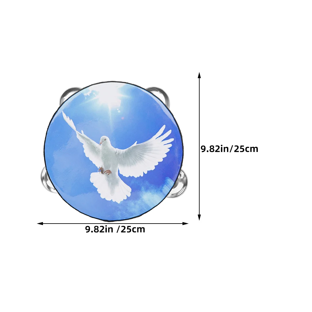 3 Pcs Tambourine Hand Drum Kids Educational Children Music Instrument Crank Musical