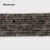 Wholesale Natural Smoky Quartz 3mm 4mm Round Faceted Loose Beads For Jewelry Making Bracelet Necklace DIY Free Shipping 1