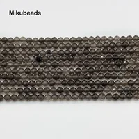 Wholesale Natural Smoky Quartz 3mm 4mm Round Faceted Loose Beads For Jewelry Making Bracelet Necklace DIY Free Shipping 1