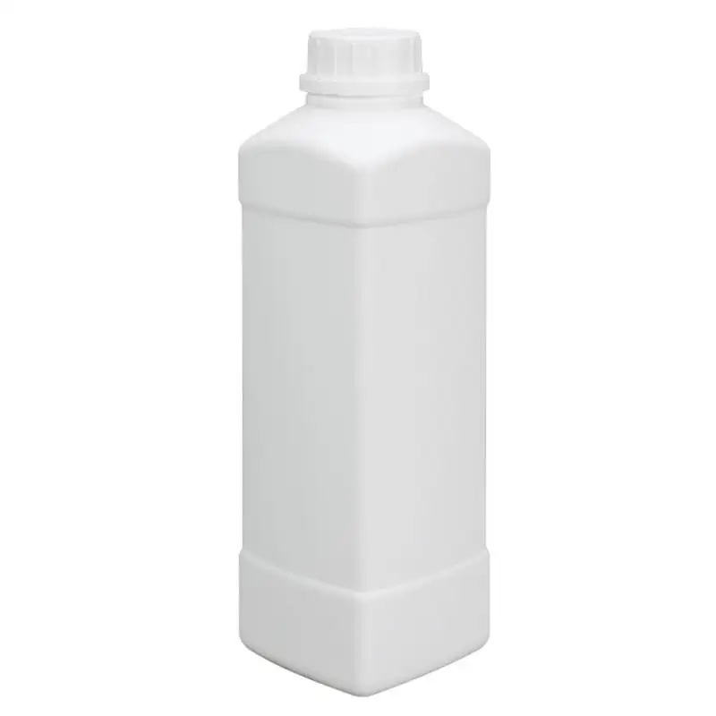 Empty Square plastic bottle Lid Food Grade HDPE container Shampoo Lotion paint refillable bottle 1PCS 500/1000ML