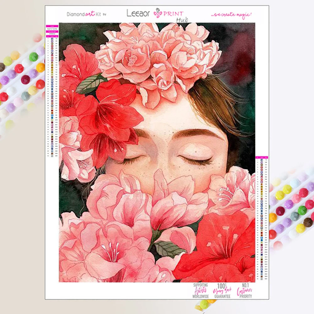 5D Diy Diamonds Painting Cartoon Girl Portrait Full Square/Round