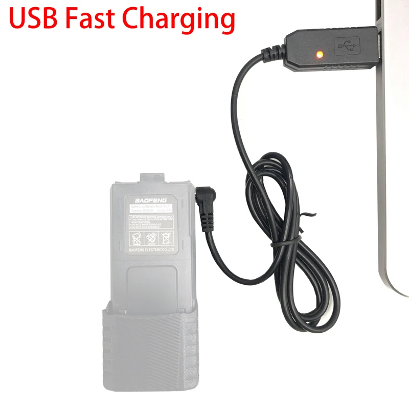 

Baofeng UV-10R Walkie Talkie USB Charging Cable Extend The Battery Convenient Charger for UV10R/UV5R Pro USB-Charger