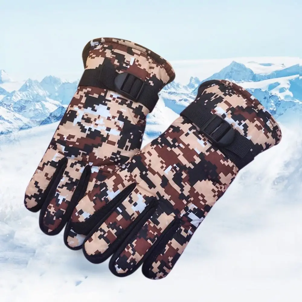 Kids Gloves Winter Fleece Warm Camouflage Gloves Children Fashion Boys And Girls Thick Ski Outdoor Mittens 7-13 Years Old winter gloves ski gloves