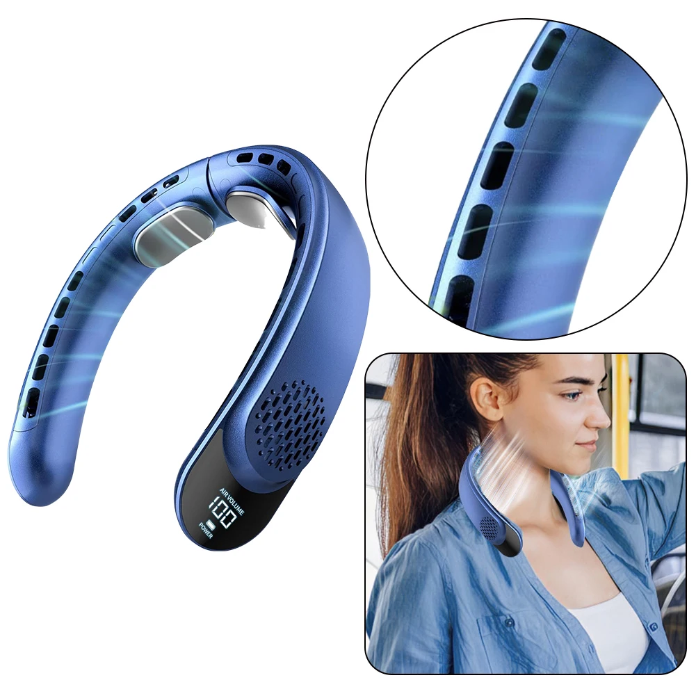 Description Picture 6 of itemHands Free Bladeless Fan 4000mAh Wearable Personal Fan Rechargeable Mini Summer Sports Fans for Outdoor Sports