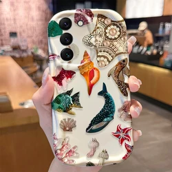 Elegant Flower Wave Phone Case - Stylish Protective Cover - Galaxy A25 5G A24 4G (1)