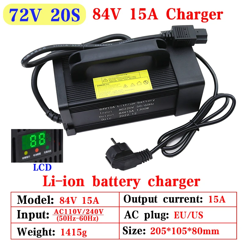 67.2V 8A/84V 6A E-Scooter/E-Rickshaw/Golf Cart/E-Bike Lithium Battery High  Power Smart Charger - China Escooter Charger, Storage Battery Charger