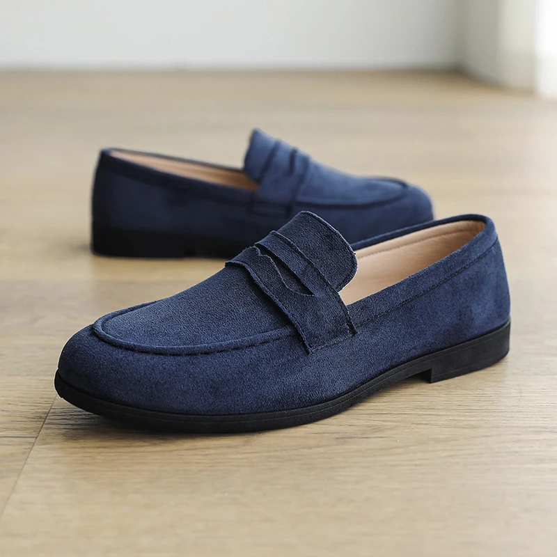 รูปสินค้า รองเท้าผ้าใบผู้ชาย Suede Preppy สบายเท้า น้ำหนักเบา
