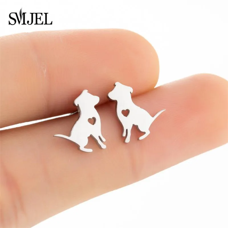 Orecchini a forma di cucciolo di bassotto in argento sterling - Italia