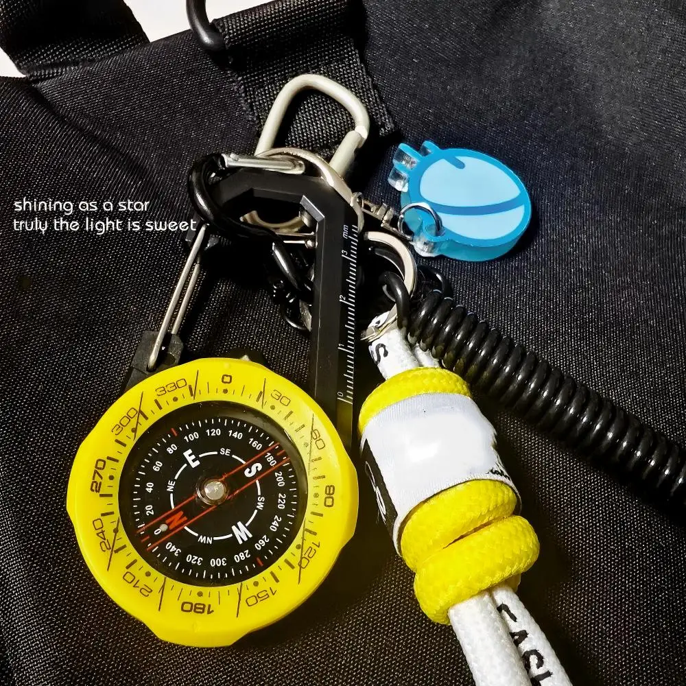 1pc High-Precision Waterproof Luminous Compass Portable ABS Material Directional Guide Sports Off-Road For Hiking Camping waterproof compass mini compass navigation compass portable compass survival compass