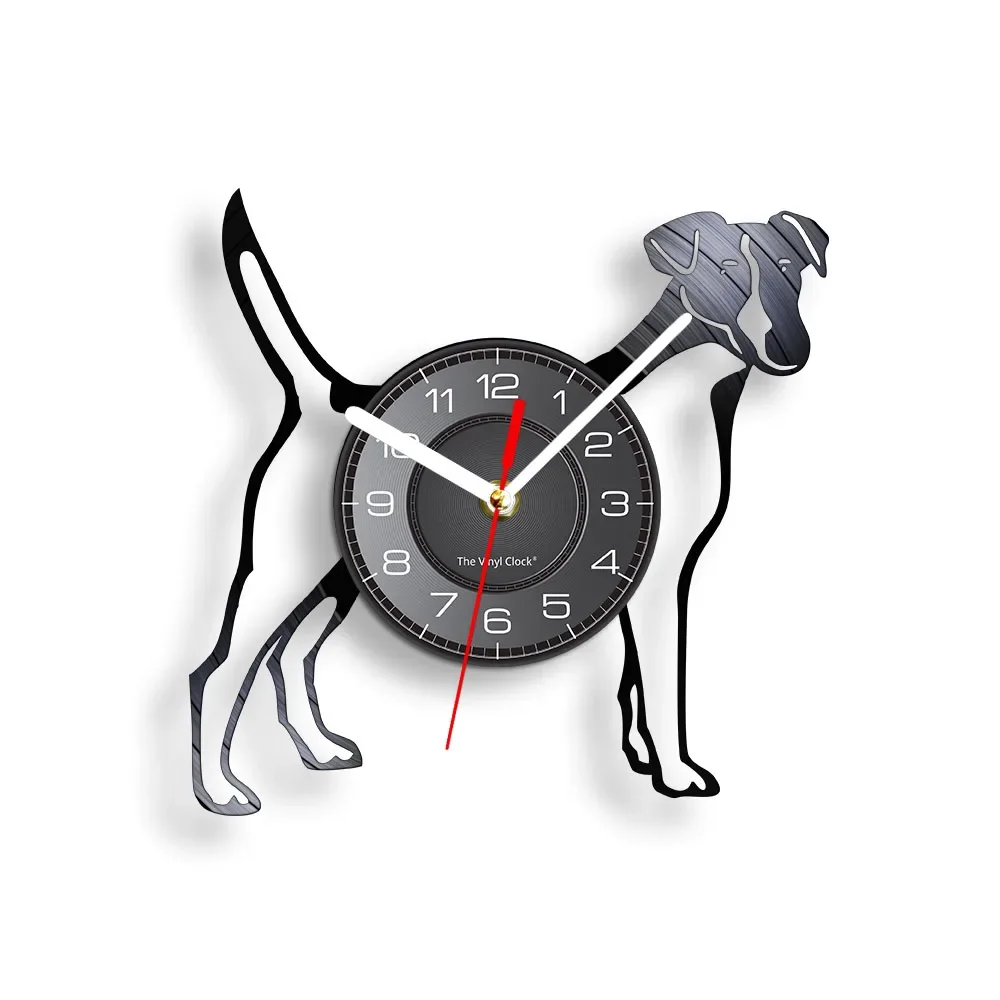 

Настенные часы Джек Рассел терьер с виниловой пластиной для домашних животных