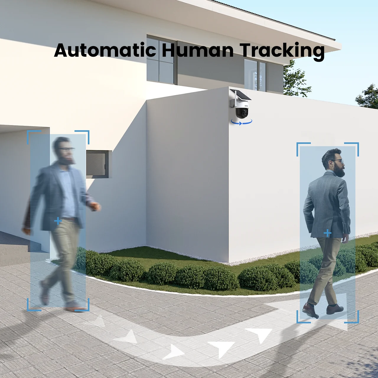 Dekco 3MP 100% Wire-Free Solar WiFi Camera 5000mAh Battery Two-way Audio Security Camera Wireless Solar Panel PTZ CCTV Camera 3