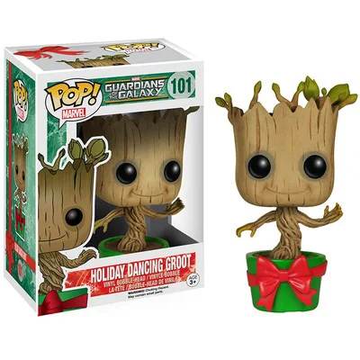 thumbnail image 5 of FUNKO POP Marvels Movie Galaxy Guardians Holiday Dancing Grooted 101 # Avengers League Personaje Serie Modelo Niños Juguete Regalos, 5 of 5