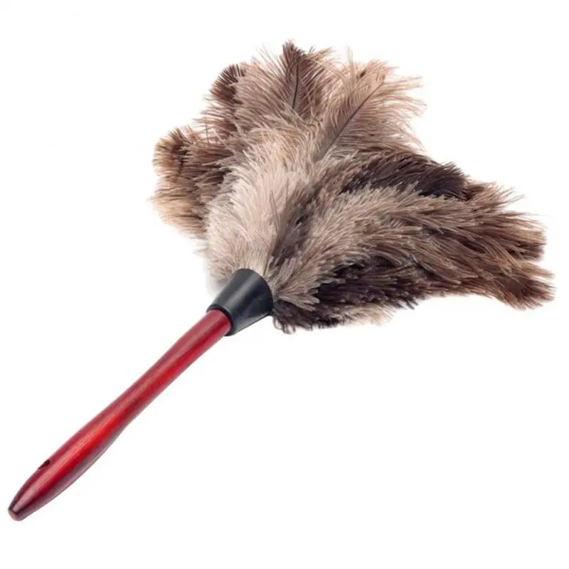 

Anti-static Dust Removal Dusters Ostrich Feather Fur Wooden Handle Brush Duster Dust Cleaning Tool For Home Cleaning Tools