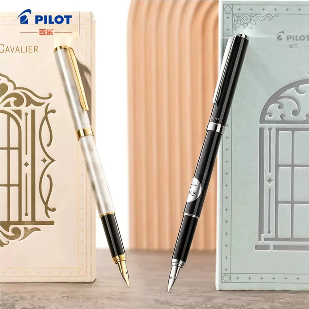 Japanese PILOT Cavalier Cafferia Knight Pen Gift Set FCAN-3SR Marble Metal Pen holder Office Business Ink Changeable