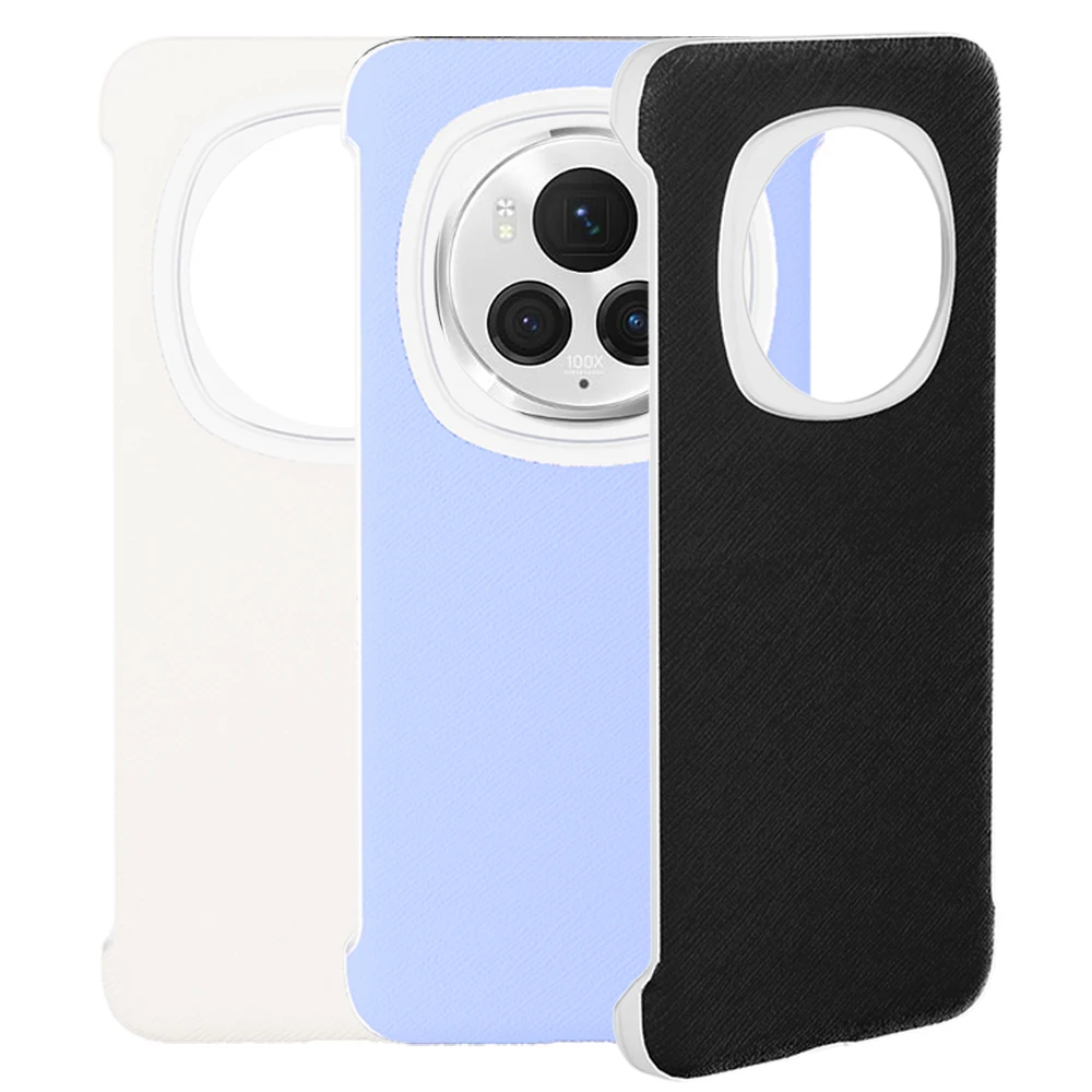 

Оригинальный чехол для Huawei Honor Magic 6 Pro, чехол из искусственной кожи с перекрестной текстурой, жесткая задняя крышка, защитный чехол для Magic6Pro, чехлы