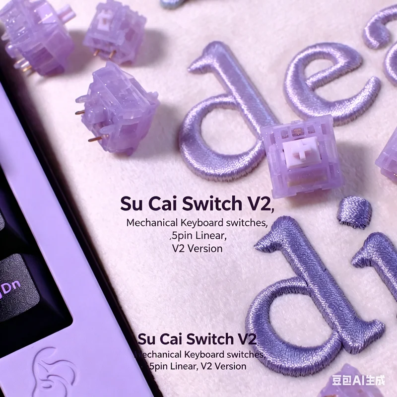 SU 컬러 V2 스위치 선형 스위치 5핀 37g 45g Thocky Sound POM DIY 게이머를 위한 부드러운 맞춤형 기계식 키보드 액세서리